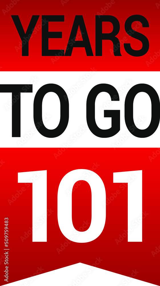 Years to go on white background. Vector illustration. Years to go on white background. Vector illustration.
