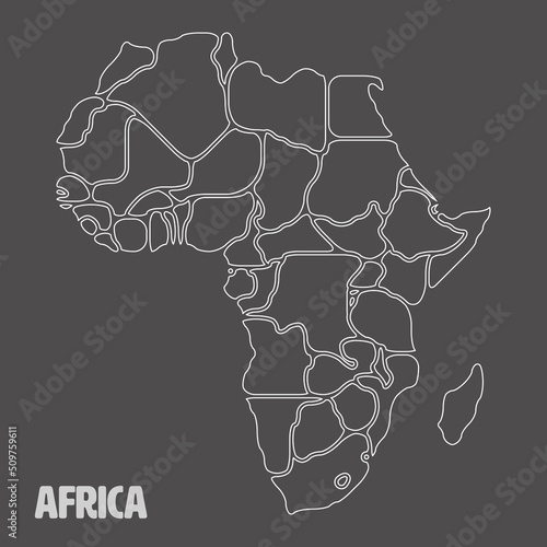Smooth map of Africa continent