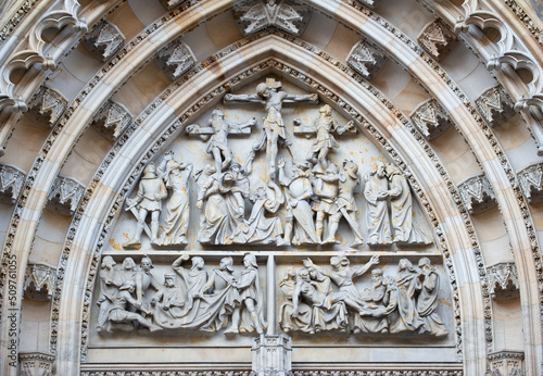 Details of St. Vitus Cathedral at Prague Castle