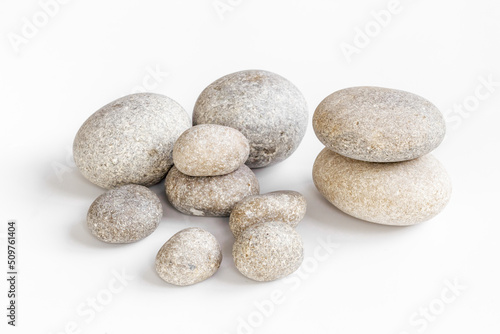 Spa massage gray stones. Beauty treatment background