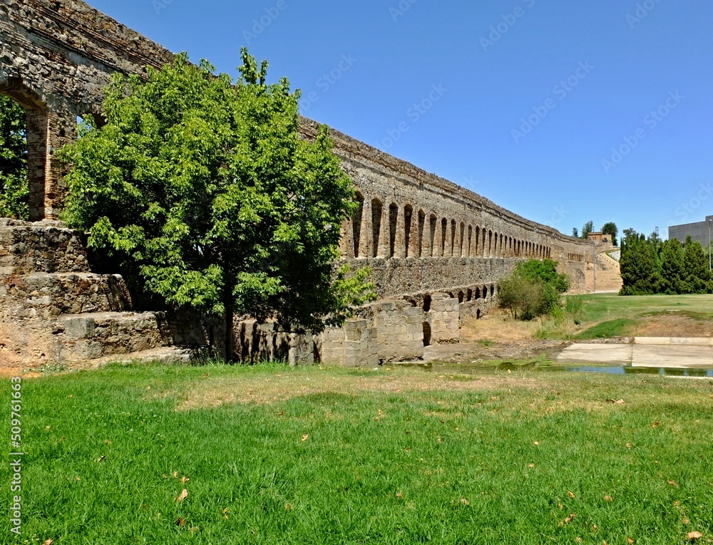 Aqueduct San Lazaro in Merida, Extremadura - Spain 