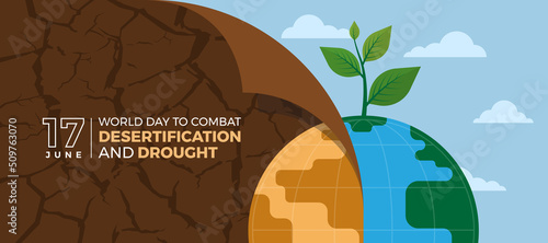 Fotografia World Day to Combat Desertification and Drought - Turn parched soil during droug