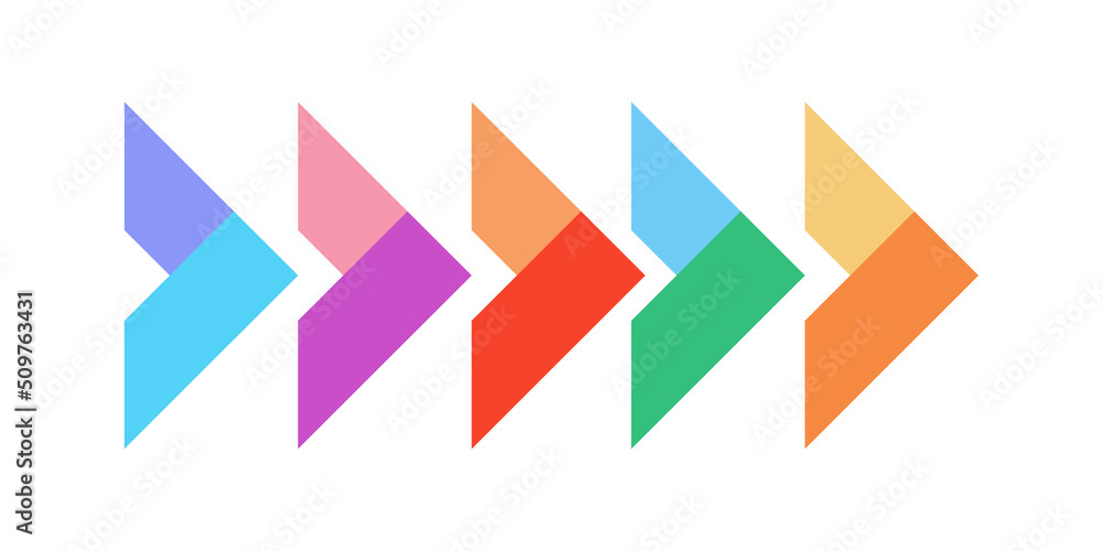Arrows logo, set right arrow Arrows logo, set right arrow