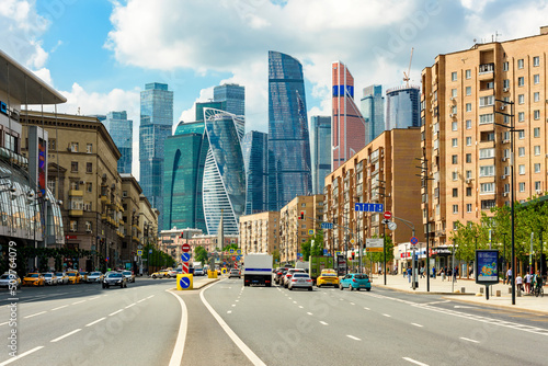 Fototapeta Naklejka Na Ścianę i Meble -  Skyscrapers of International Business Center (Moscow City) in Russia