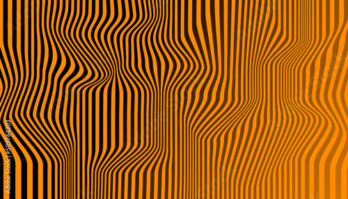 Distortion lines background. Distort stripes, abstract modern pattern