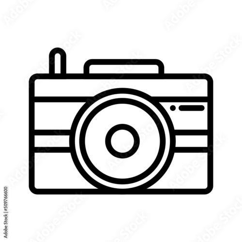 Black line icon for Camera