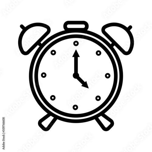 Black line icon for Clock