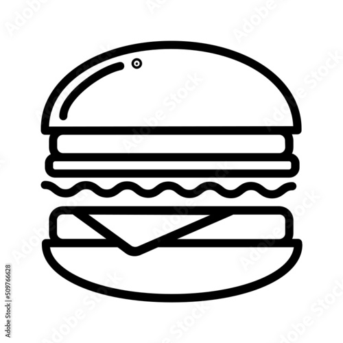 Black line icon for Hamburger