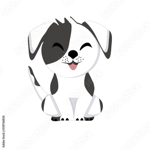 cute dog with dark spots