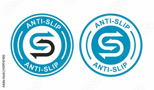 Anti slip logo template vector. Suitable for product label, caution