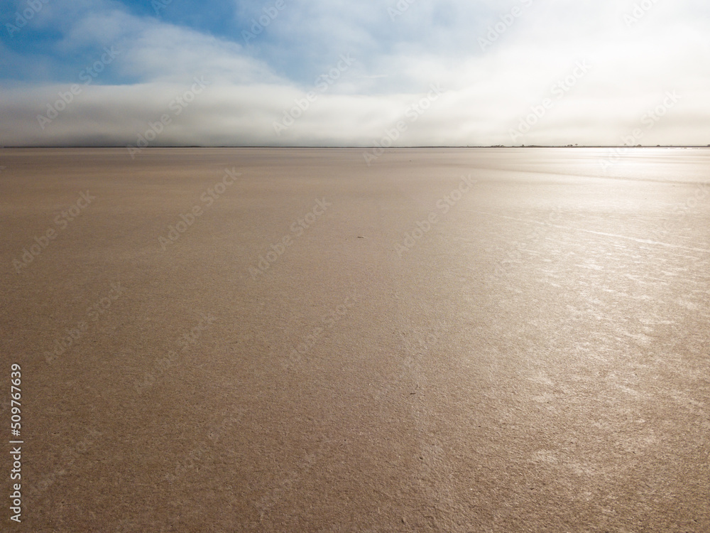 Obraz premium Aerial views of the salt flats of Lake Tyrell, in north-west Victoria, May 2021.