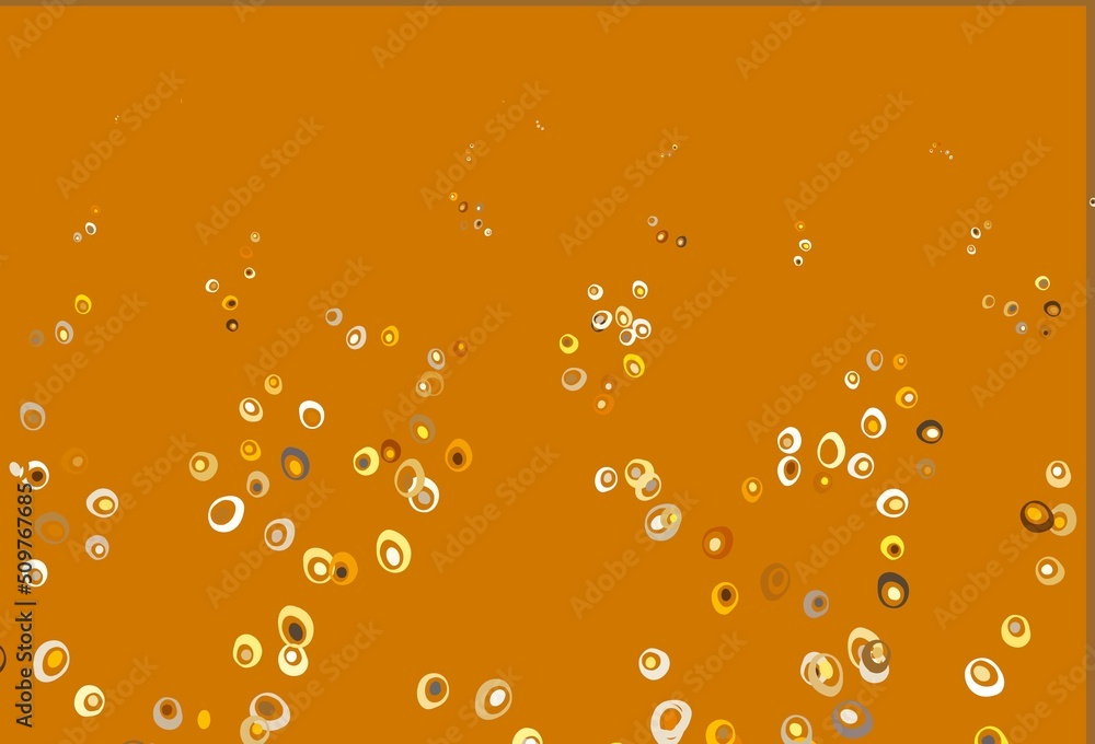 Light Yellow, Orange vector background with bubbles. Light Yellow, Orange vector background with bubbles.