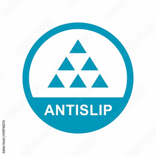Anti slip logo vector template. Suitable for product label and warning symbol