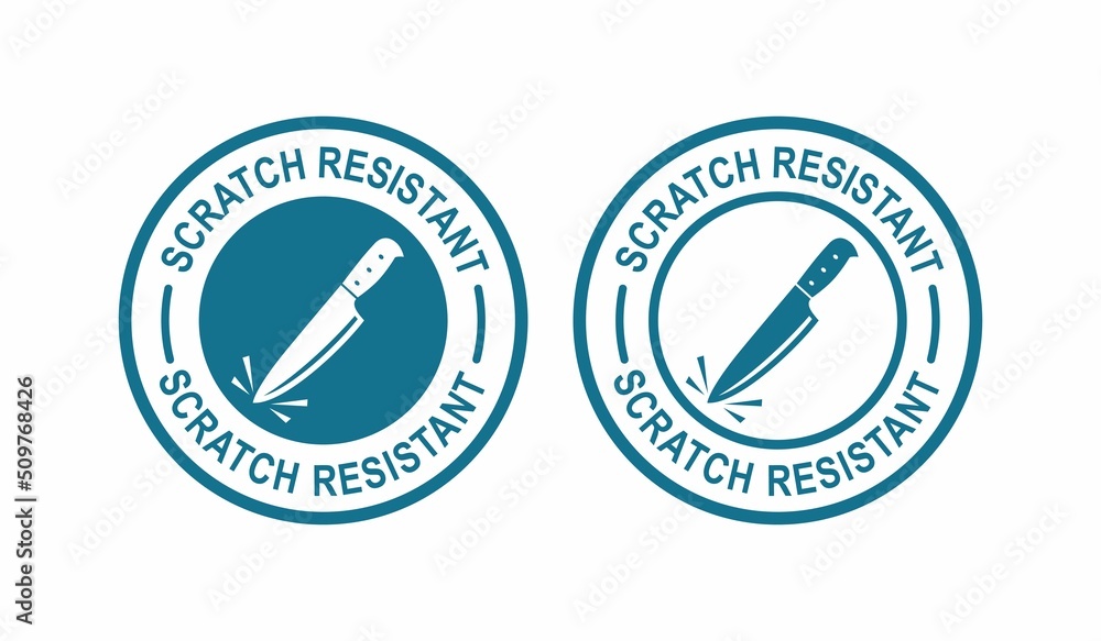 Scratch resistant vector logo template badge Scratch resistant vector logo template badge
