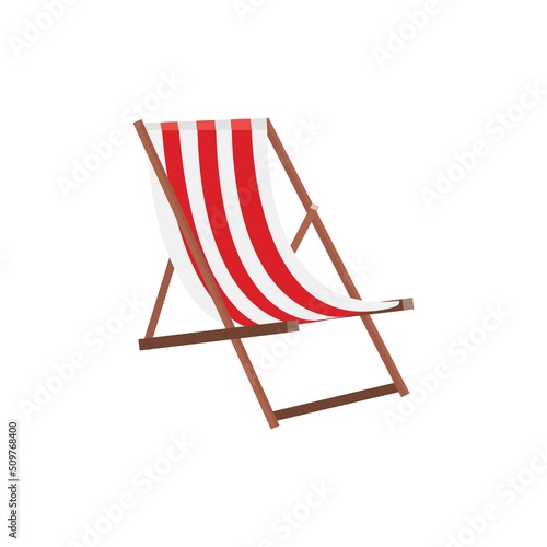 Photographie Beach chair icon. Vector illustration.