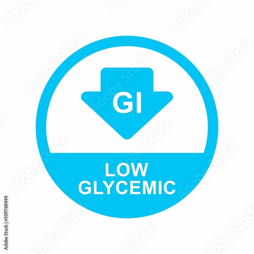 Low glycemic logo template  badge