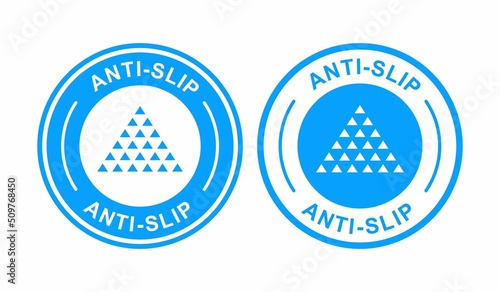 Anti slip logo vector template. Suitable for product label and preventive or warning symbol