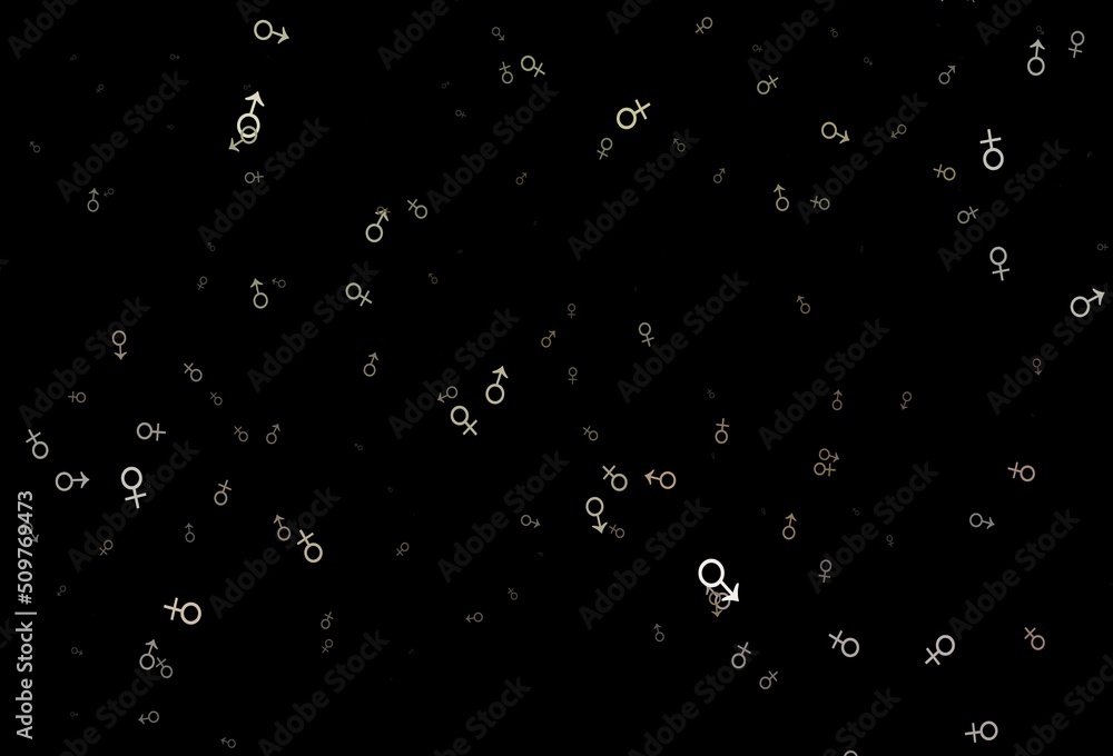 Dark green, red vector pattern with gender elements. Dark green, red vector pattern with gender elements.