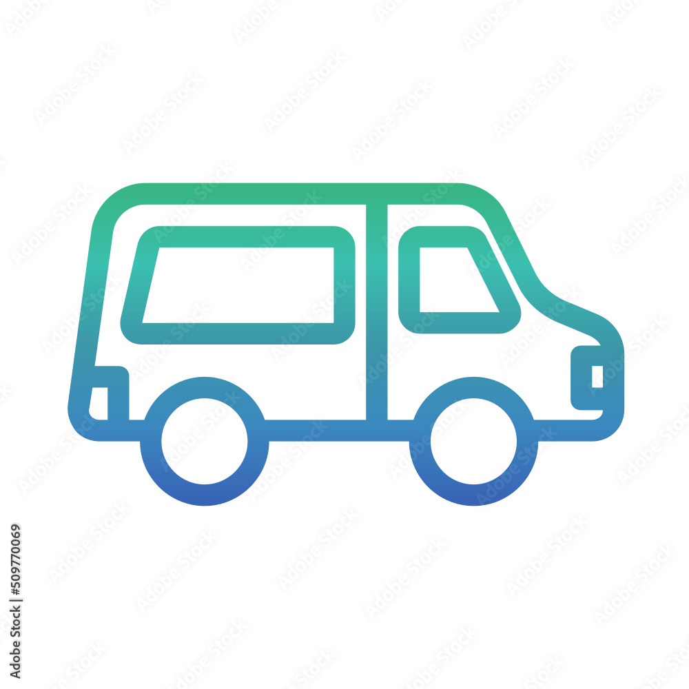 Van , Transport Logistics gradient icon.