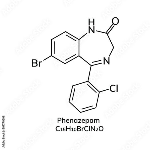 Structural chemical formula on white background