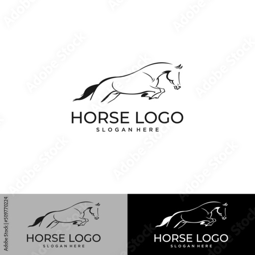 horse logo simple elegance and clean