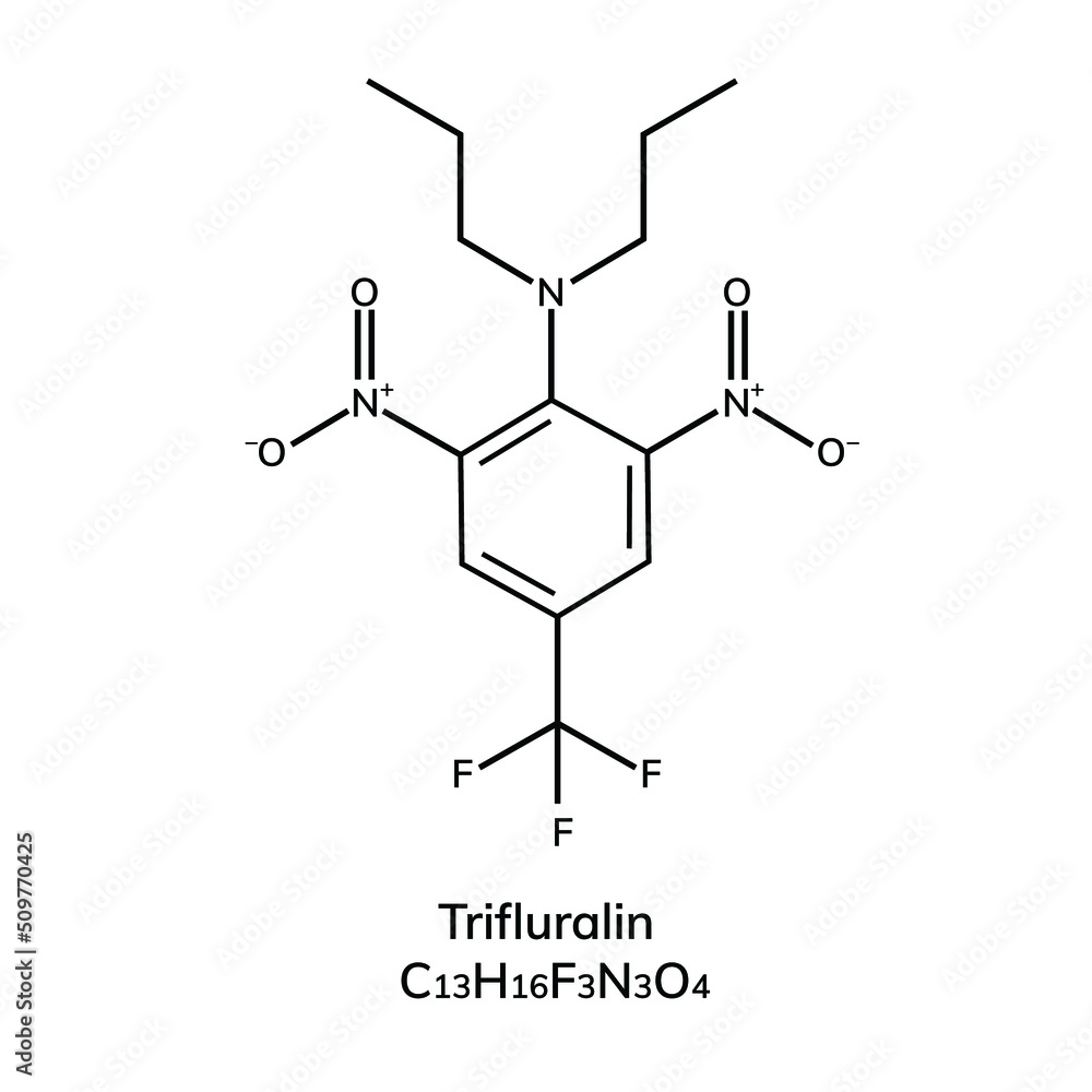 Structural chemical formula on white background