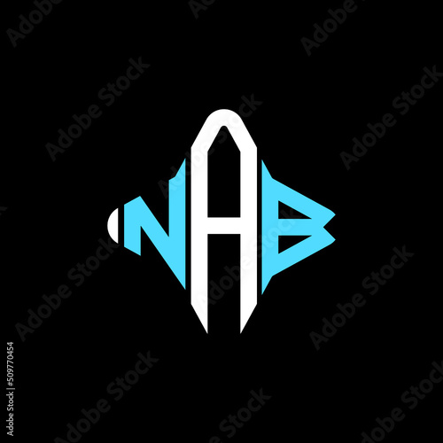 NAB letter logo creative design with vector graphic