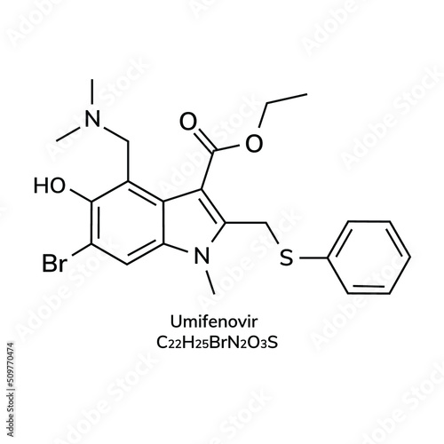 Structural chemical formula on white background