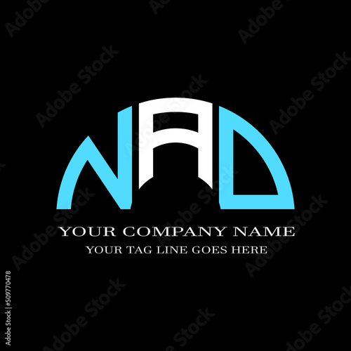 NAD letter logo creative design with vector graphic