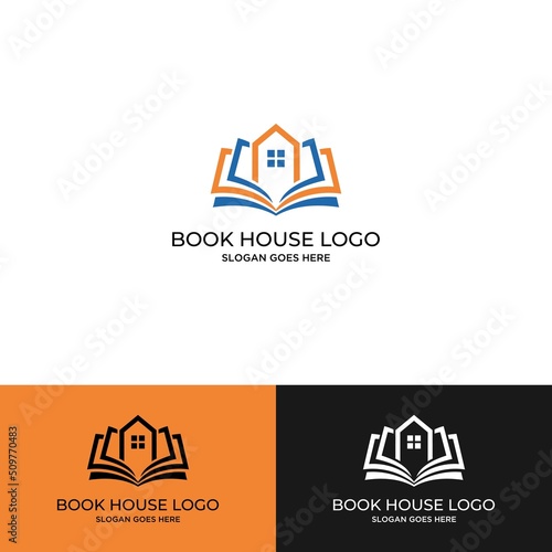 smart learning education book shop store vector logo design template