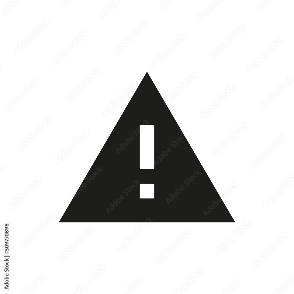Triangle danger sign solid icon. Website error glyph vector symbol. Triangle danger sign solid icon. Website error glyph vector symbol.