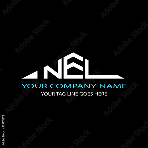 NEL letter logo creative design with vector graphic photo