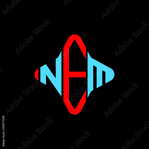 NEM letter logo creative design with vector graphic