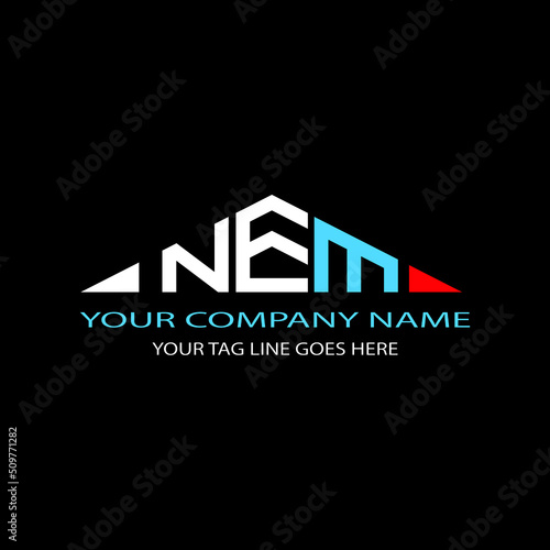 NEM letter logo creative design with vector graphic