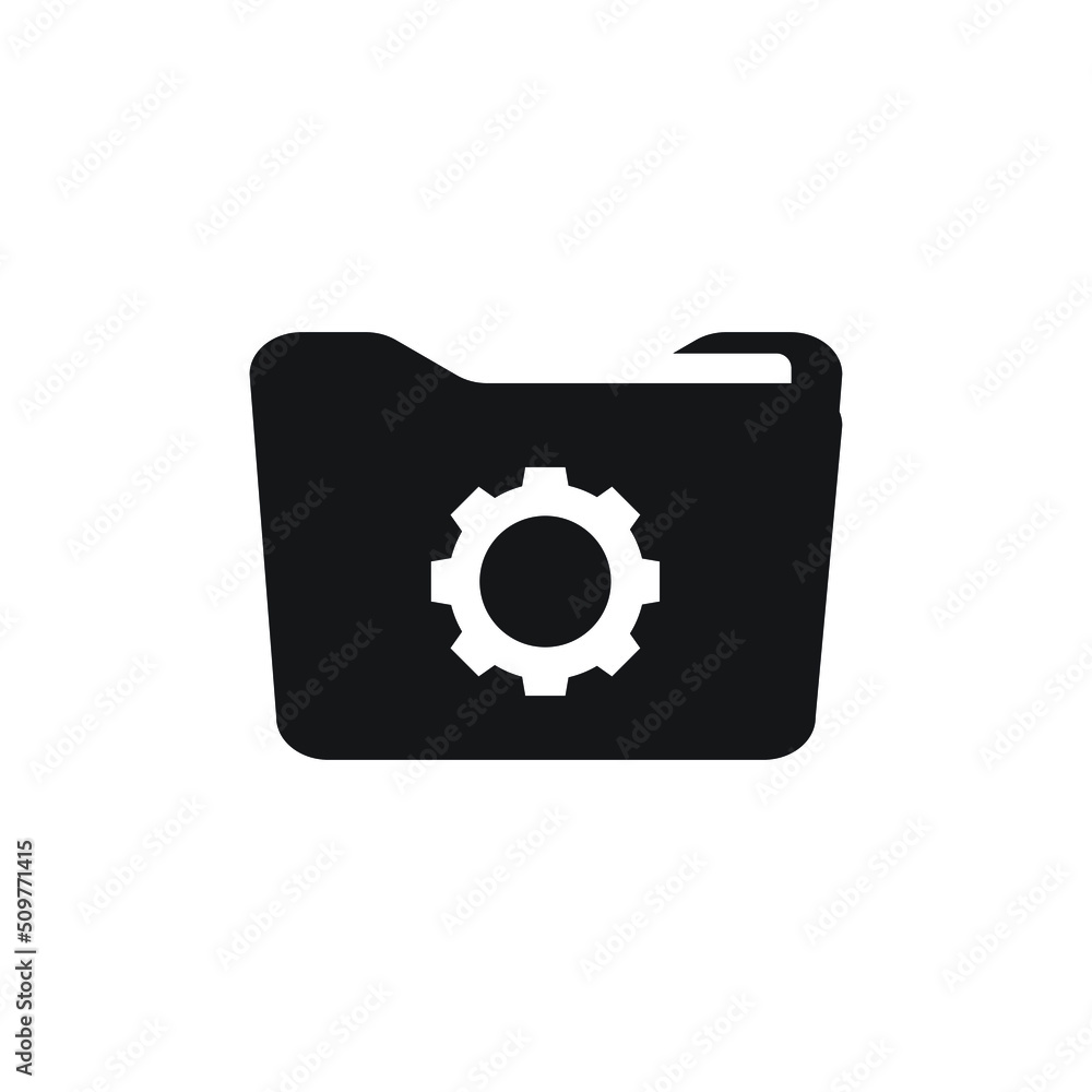Folder setting icon design. vector illustration Folder setting icon design. vector illustration
