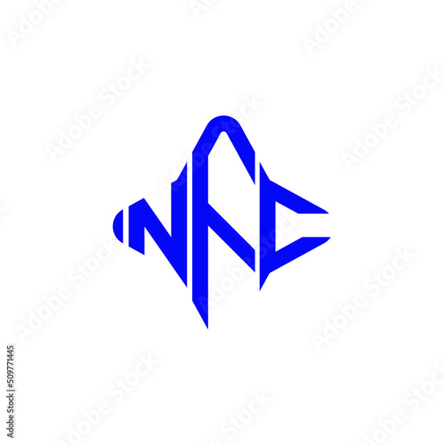 NFC letter logo creative design with vector graphic