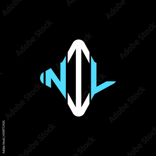 NIL letter logo creative design with vector graphic