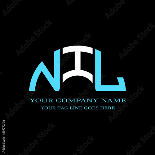 NIL letter logo creative design with vector graphic