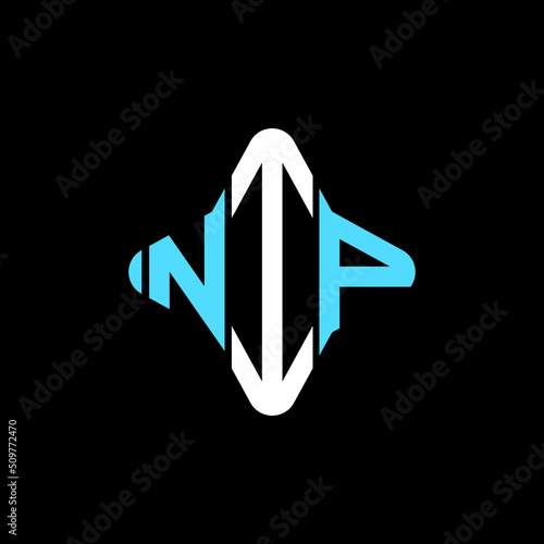 NIP letter logo creative design with vector graphic