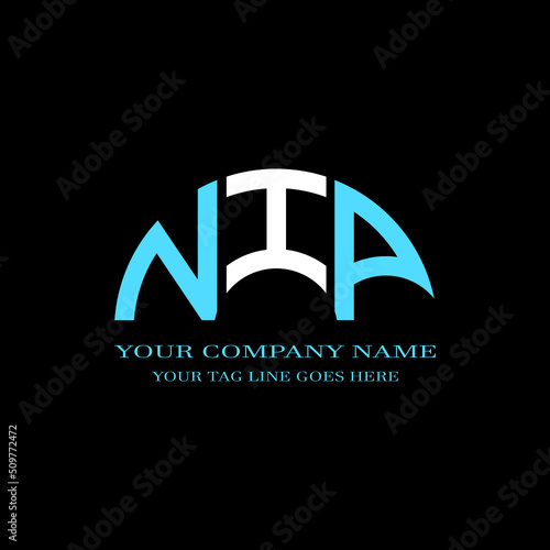 NIP letter logo creative design with vector graphic
