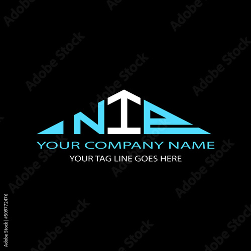 NIP letter logo creative design with vector graphic