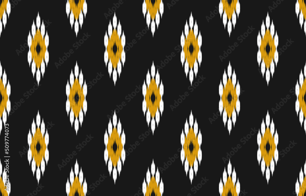 Ethnic ikat seamless pattern in tribal. Beautiful fabric Indian style. Design for background, wallpaper, illustration, fabric, clothing, carpet, textile, batik, embroidery. Ethnic ikat seamless pattern in tribal. Beautiful fabric Indian style. Design for background, wallpaper, illustration, fabric, clothing, carpet, textile, batik, embroidery.