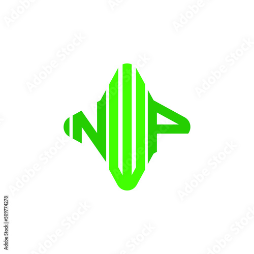 NWP letter logo creative design with vector graphic photo