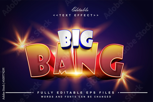 editable cartoon style big bang text effect.logo text.typhography logo