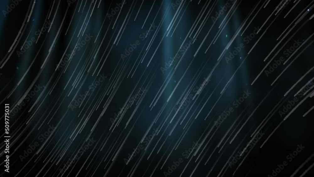 Animation of light blue lines falling on black background Animation of light blue lines falling on black background