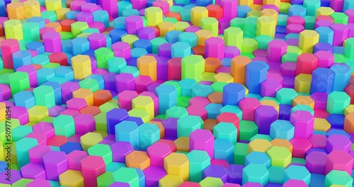 colorful background hexagons