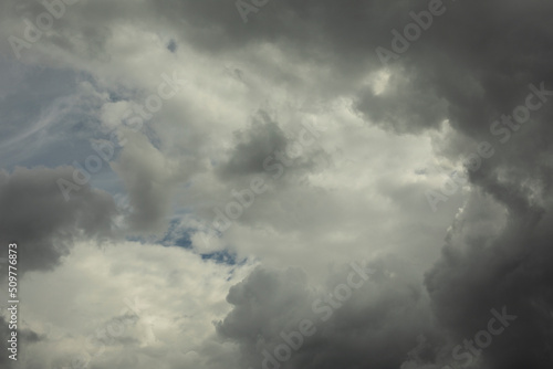 Rain clouds in sky. It's going to rain. Gray clouds.