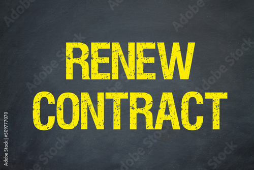 Bild auf Leinwand Renew Contract