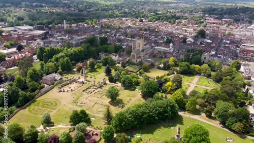 4k video footage of the St Edmundsbury Cathedral in Bury St Edmunds, Suffolk, UK photo