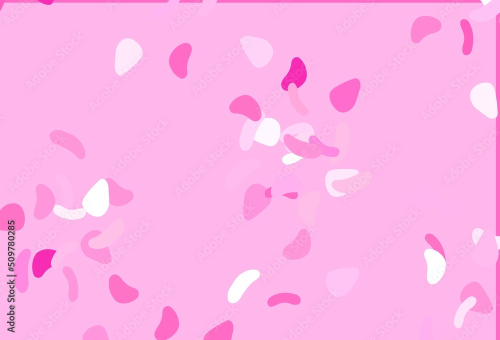 Light Pink vector texture with random forms.